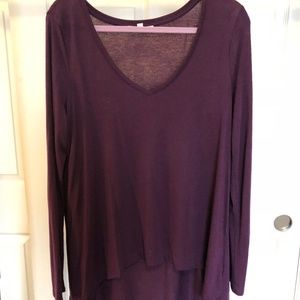 Express Purple Long Sleeved Top